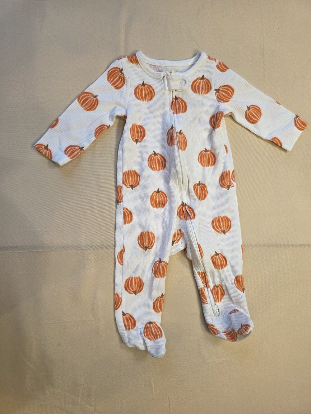 Carter’s Child of Mine Pumpkin Footed Sleeper 3-6M Fall Thanksgiving